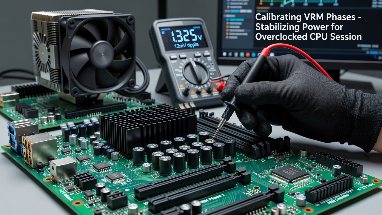 BIOS interface screenshot displaying VRM phase control and load line calibration options