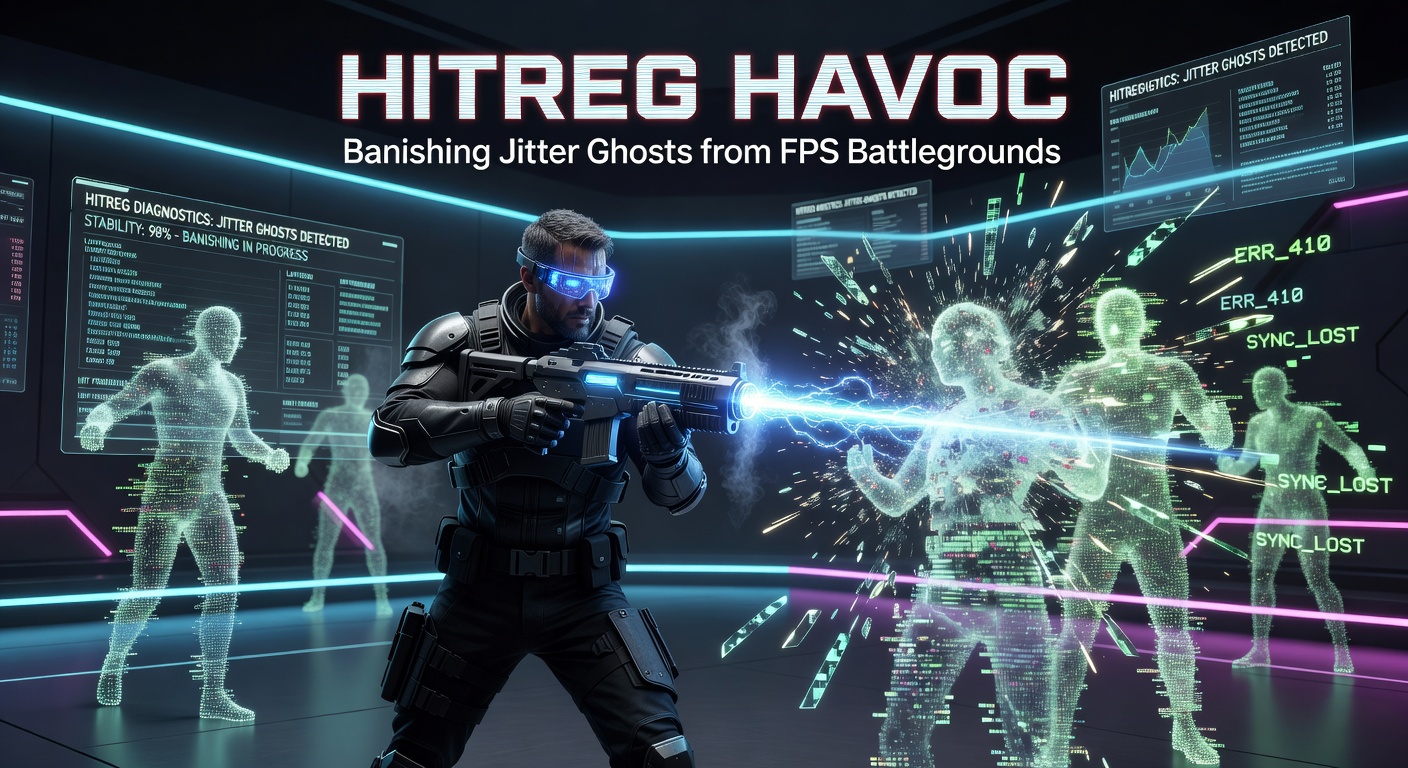 Side-by-side comparison of smooth hitreg on low-jitter wired connection versus jitter-plagued Wi-Fi, illustrating bullet tracers missing jitter ghosts
