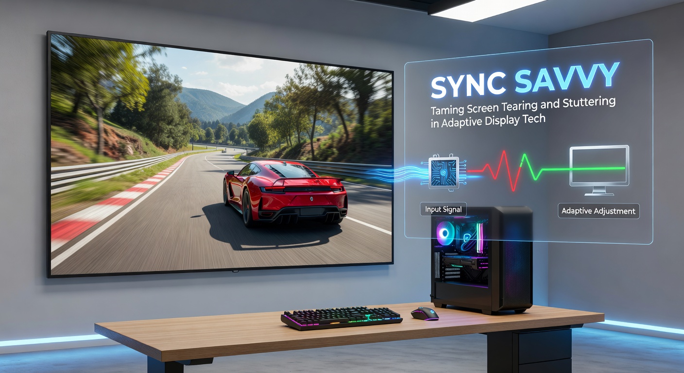 Close-up of a monitor settings menu highlighting VRR options like FreeSync and G-Sync enabled